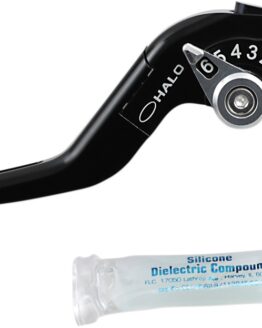 Halo Aluminum Adjustable Folding Clutch Lever - Black