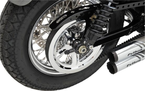Drag Specialties Chrome Outer Rear Pulley Insert For Harley-Davidson XL - Image 2