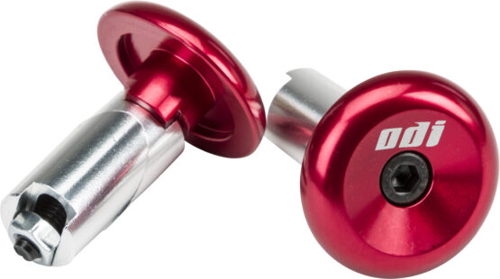 ODI Aluminum Handlebar End Plugs Red Universal Pair - Image 2