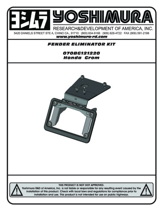 Fender Eliminator w/ Black Anodized License Plate Frame & LED Light - Image 2
