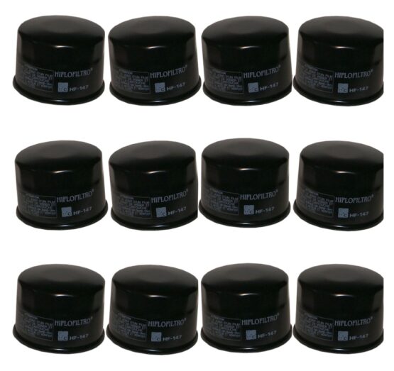 HF147 Oil Filter - Black - 12 Pack