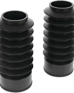 Biker's Choice BC 49mm Black Short Fork Boots - Rubber