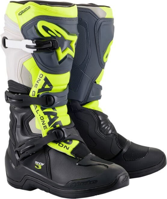 Alpinestars Tech 3 Off-Road Boots Black/Grey/Yellow US 13