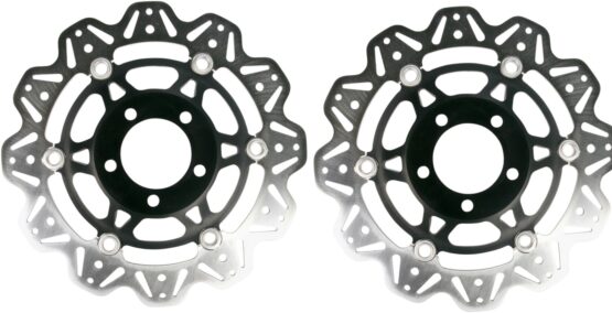 VEE Style Brake Rotors - Black Center Front Set
