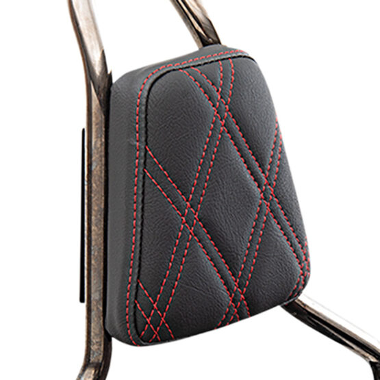 Tapered Backrest Pad Double Diamond Red Stitch by Drag Specialties