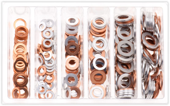 BOLT Drain Plug Washer Assortment Kit Aluminum and Copper