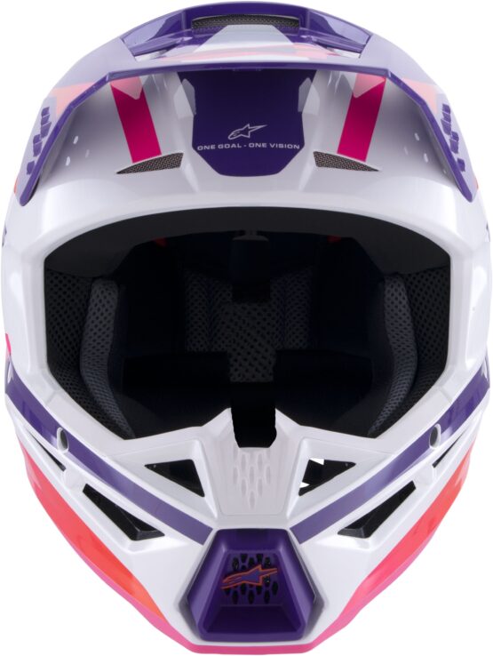 Alpinestars SM3 Heat Helmet Gloss White/Purple/Pink XL - Image 2