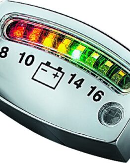Kuryakyn LED Battery Gauge Universal Chrome