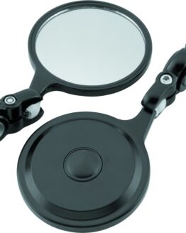 BikeMaster Folding Bar End Mirrors Pair Black 7/8in Handlebars