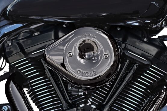 S&S Stealth Teardrop Air Cleaner Cover Lava Chrome For Harley-Davidson