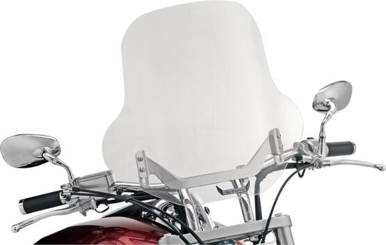 Billet Series Handlebar Mount B-Wing Windshield 18" Clear