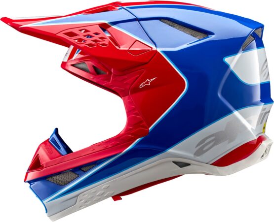 Alpinestars Supertech M10 Aeon MIPS Helmet Gloss Red/Blue Small - Image 2