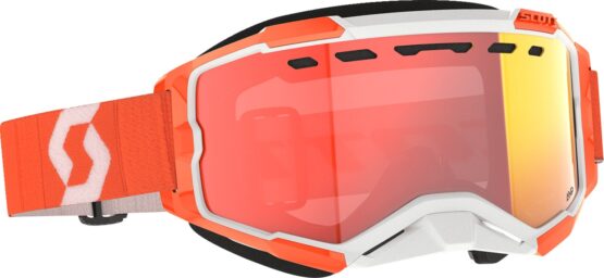 Scott Fury Snow Cross Goggle Orange Enhancer Red Chrome Lens