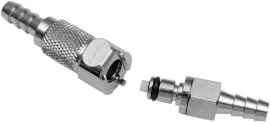 Goodridge In-Line Fuel Quick Disconnect Coupling Chrome 1/4in Hose
