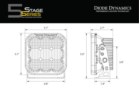 SS5 LED Pod Sport - Yellow Combo (Pair) - Image 2