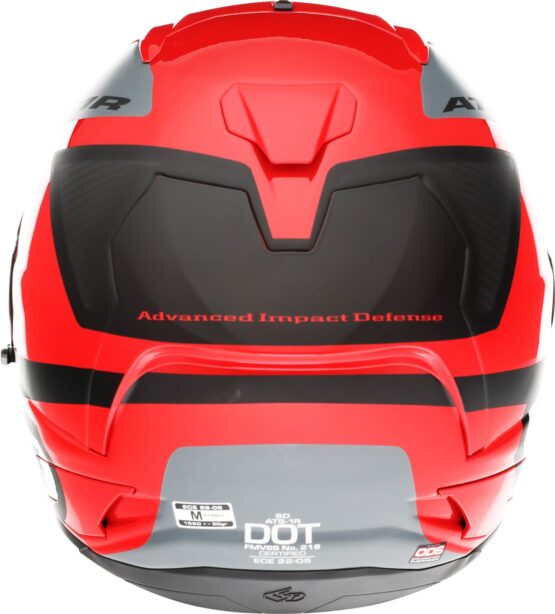 6D ATS-1R Wyman Full Face Helmet Large Red/Black/Gray - Image 2