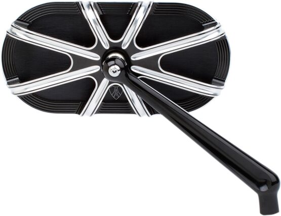 Arlen Ness 10-Gauge Right Mirror Black Aluminum