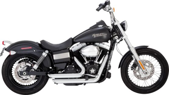 Vance & Hines Shortshots Staggered Exhaust Chrome Fits HD Dyna 12-17