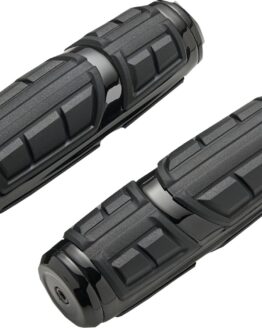 Ciro Chicane TBW Black Grips for Harley-Davidson 1in Bars