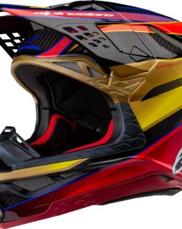 Alpinestars Supertech M10 Era MIPS Helmet Gold Yellow/Rio Red Large