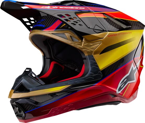 Alpinestars Supertech M10 Era MIPS Helmet Gold Yellow/Rio Red Large