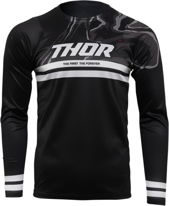 Thor Assist Banger Long-Sleeve Jersey Black/White Men's XL