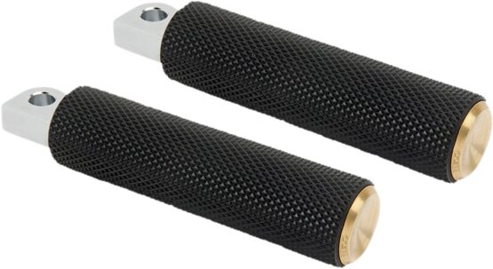 Arlen Ness Brass Knurled Passenger Pegs for 18+ Softail Models