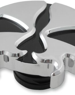 Drag Specialties Split Skull Gas Cap Non-Vented Chrome For Harley-Davidson