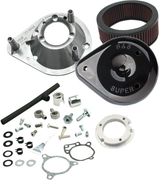 S&S Teardrop Air Cleaner Kit Gloss Black For Harley Touring 08-16