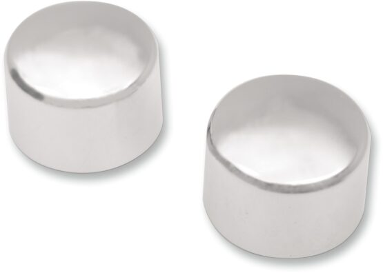 Drag Specialties Chrome Front Axle Caps Pair For Harley-Davidson