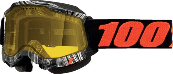 100% Accuri 2 Snow Goggle Geospace Yellow Dual Pane Lens Adult