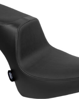 Drag Specialties Predator 2-Up Smooth Vinyl Seat Black For Harley FLST 00-17