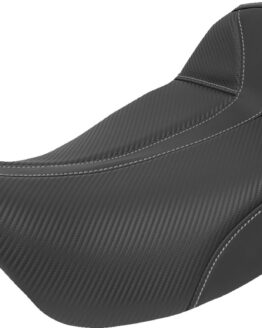 Saddlemen Dominator Solo Seat Extended Reach Black Gray Stitch FL 08-24