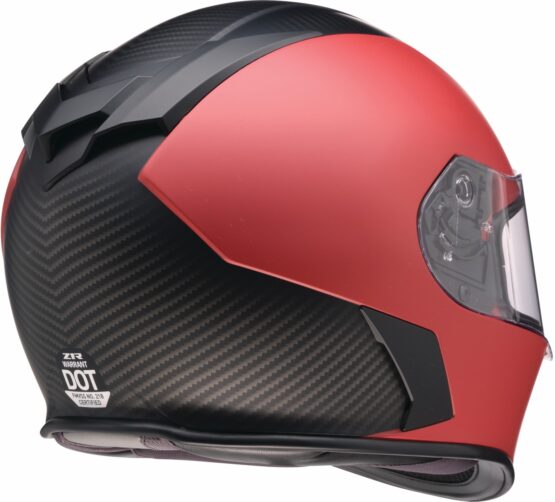 Z1R Warrant Carbon Helmet - Red, Medium - Image 2