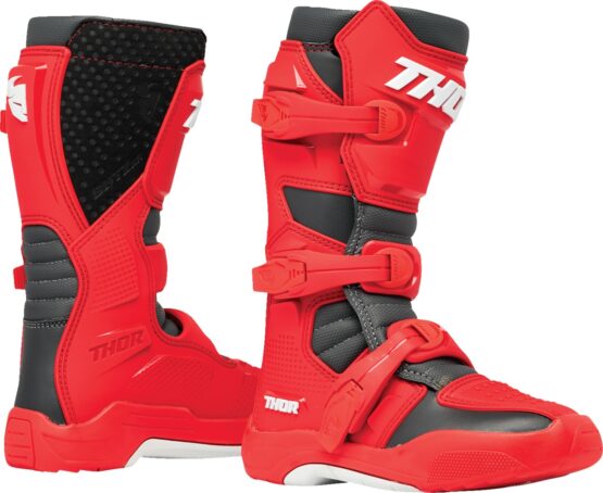 Thor Youth Blitz XR Boots - Black/Red, Size 1