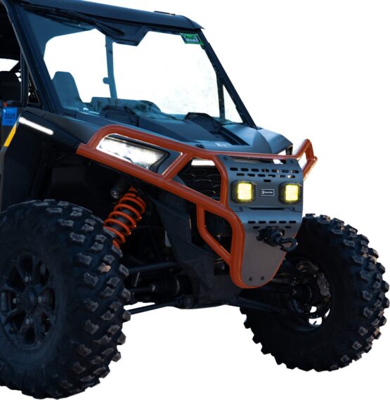 RAVEK Front Bumper Skid Plate Amber Lights Orange RZR XP 1000 - Image 2
