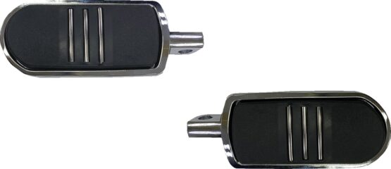 Drag Specialties Sweeper Foot Pegs Chrome Male Mount