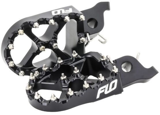 FLO Motorsports Pro Series Foot Pegs Black For Honda/Kawasaki 50/70/110 - Image 2