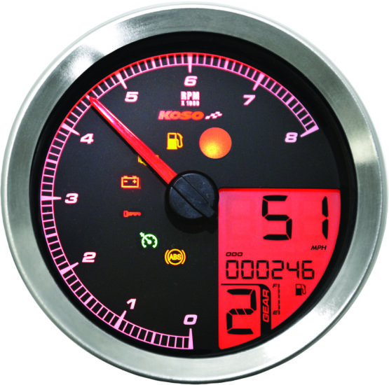 LCD Color Change Speedo and Tachometer Silver - Image 2