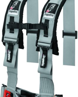 DragonFire Racing 4-Point H-Style Harness 3in Buckle Grey