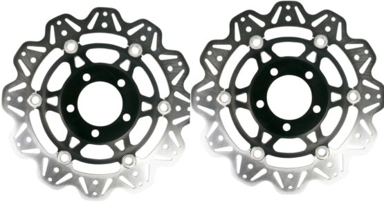 VEE Style Brake Rotors - Black Center Front Set