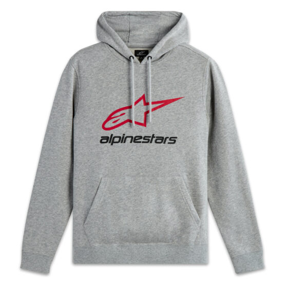 Alpinestars Always 2.0 Hoodie Grey Heather/Red/Black - Large