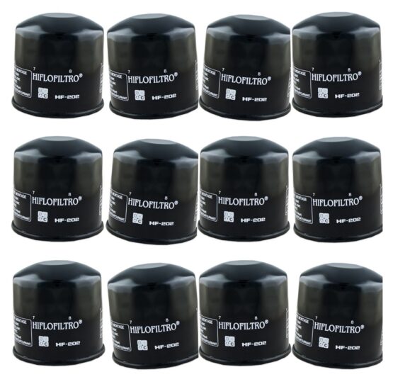 HF202 Oil Filter - Black - 12 Pack