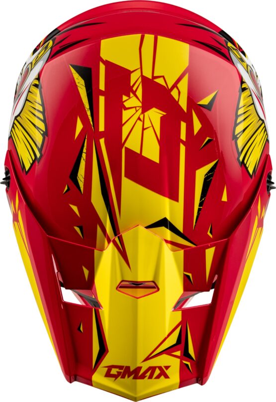 GMAX MX-46Y Unstable Youth Helmet Red/Yellow Small - Image 2