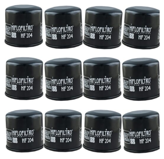 HF204 Oil Filter - Black - 12 Pack