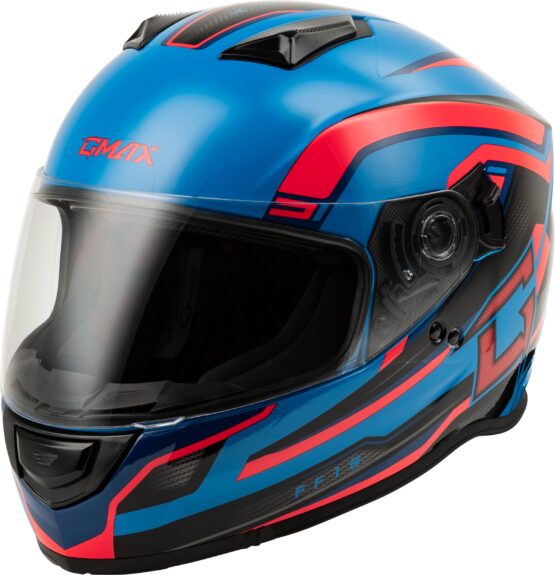 GMAX FF-18 Drift Helmet Black/Blue/Red Medium