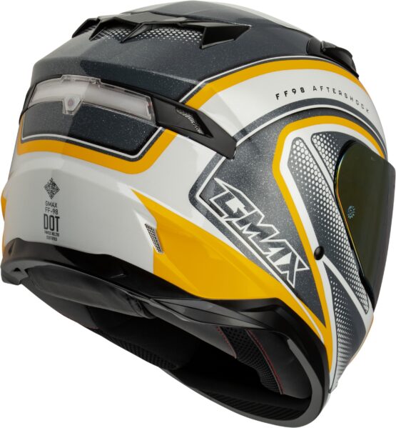 GMAX FF-98 Aftershock Helmet White/Metallic Silver XL - Image 2
