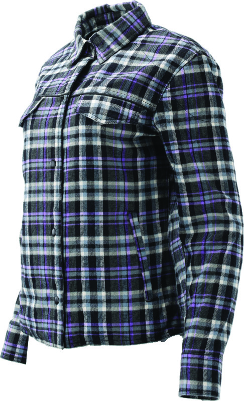 Kuryakyn Cameo Flannel Moto Shirt Black Womens Small - Image 3