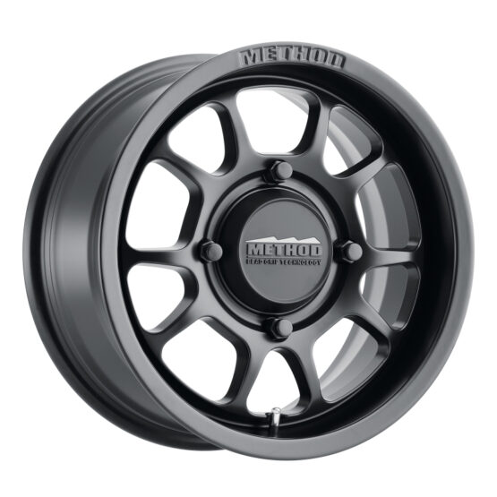 MR409 Bead Grip 15x7 / 5+2/38mm Offset / 4x136 / 106.25mm CB Matte Black Wheel - Image 2