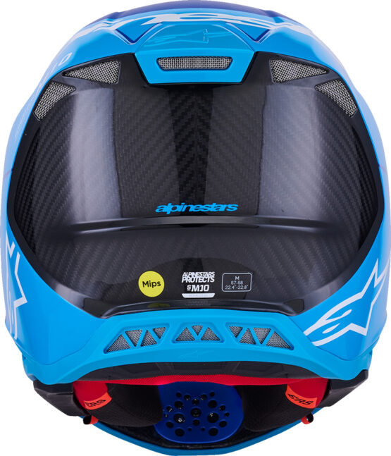 Alpinestars Supertech S-M10 Flood Helmet 2X Metallic Blue - Image 3